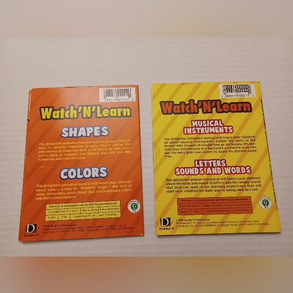 4/$30 Two Watch 'N' Learn DVDs - Hollywood Classics - Picture 2 of 2